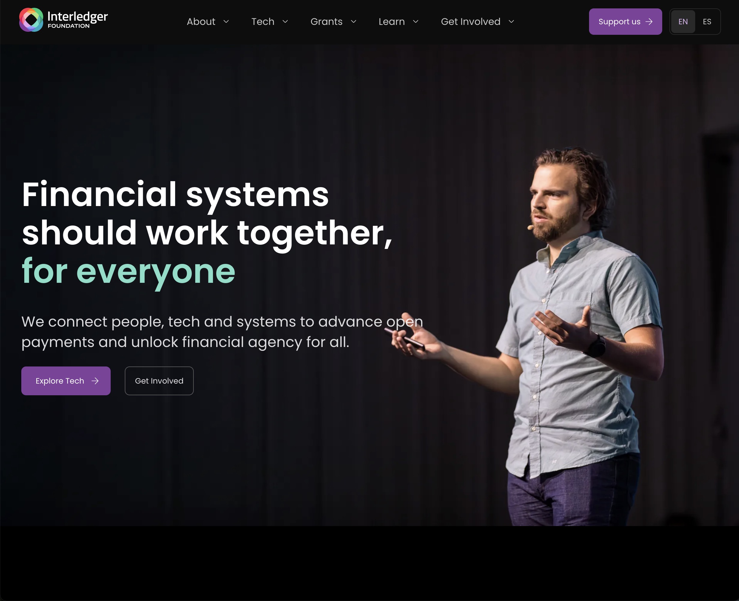 Interledger Foundation website homepage