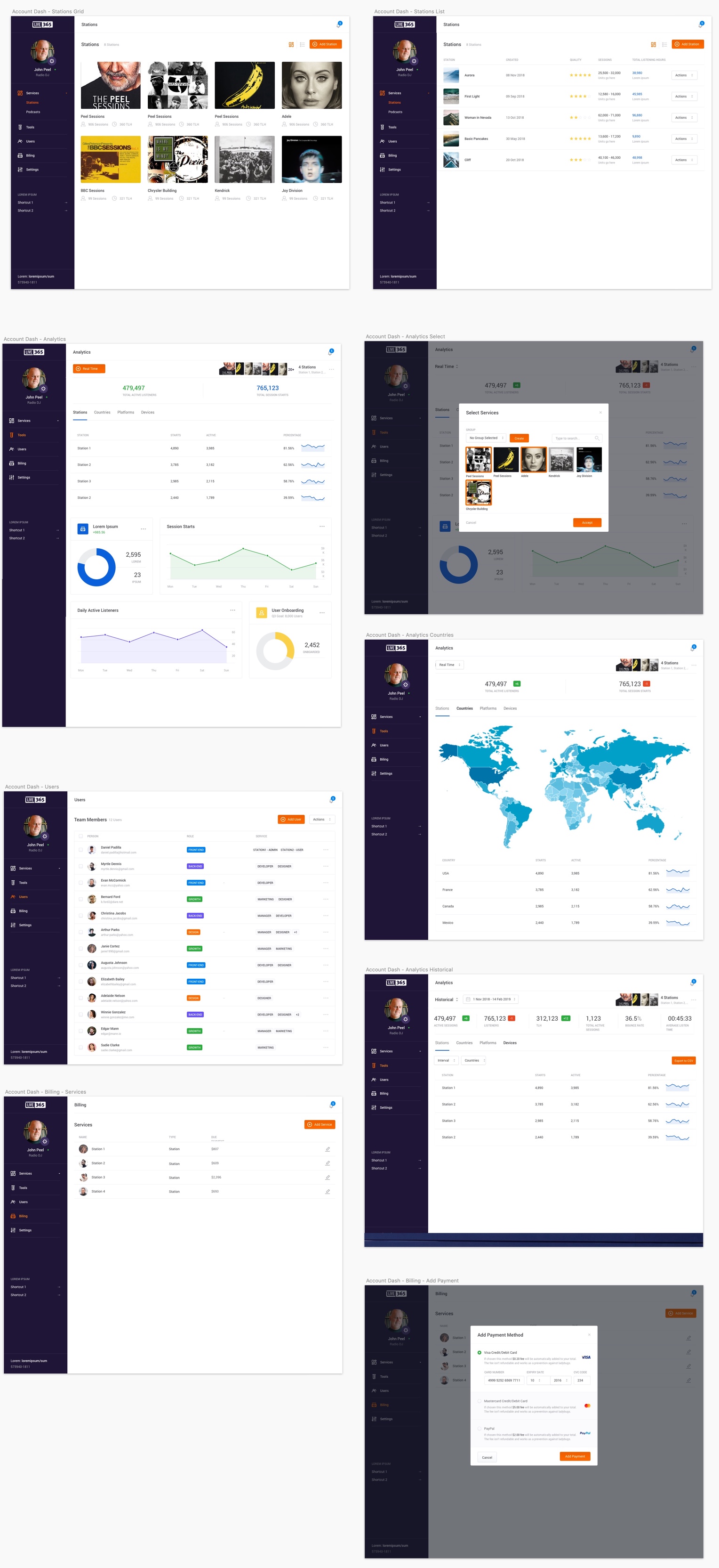 Live365 broadcaster dashboard
